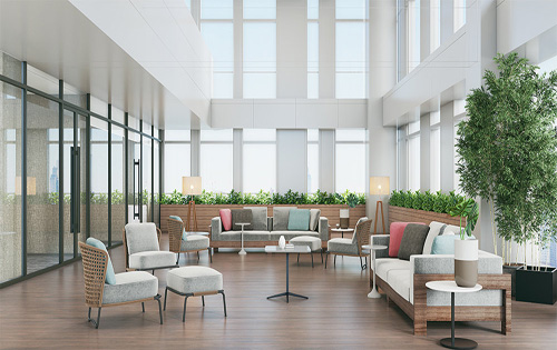 中都科技大厦接待区 